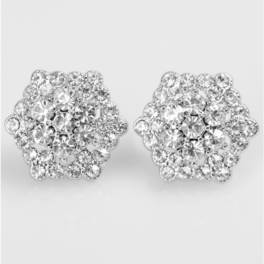 Post Earrings - That Special Day White Rhinestone